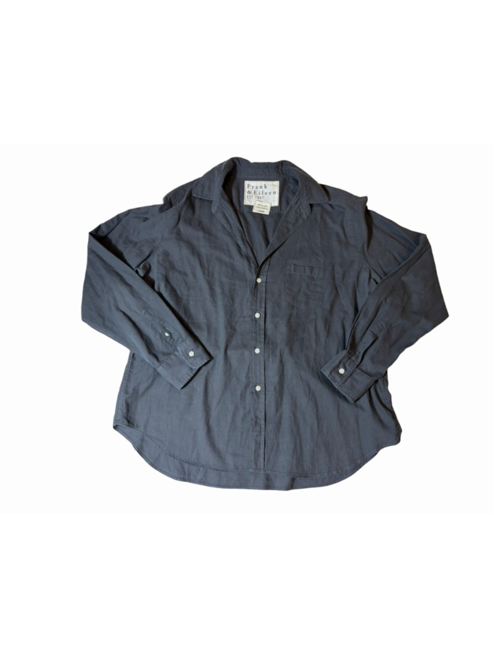 Frank & Eileen Eileen Shirt Women’s M Faded Black Button Down Italian Woven